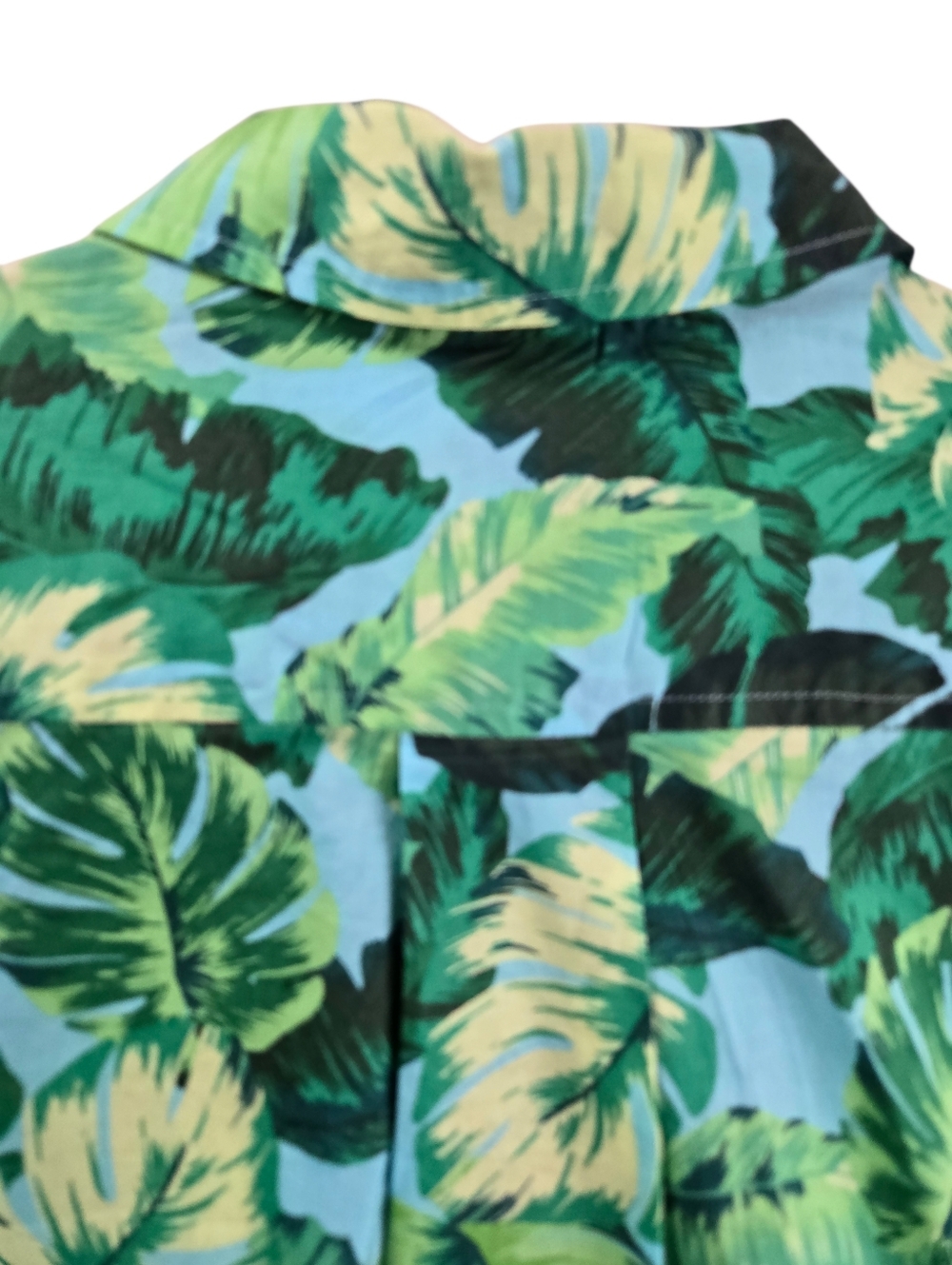 Talbots Modern Classic Isle Fronds Palm Leaf Long Sleeve Cotton Button Up Shirt‎ - Picture 6 of 12